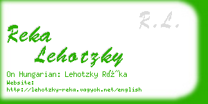 reka lehotzky business card